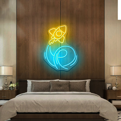 Rocket Neon Signs For Bedroom