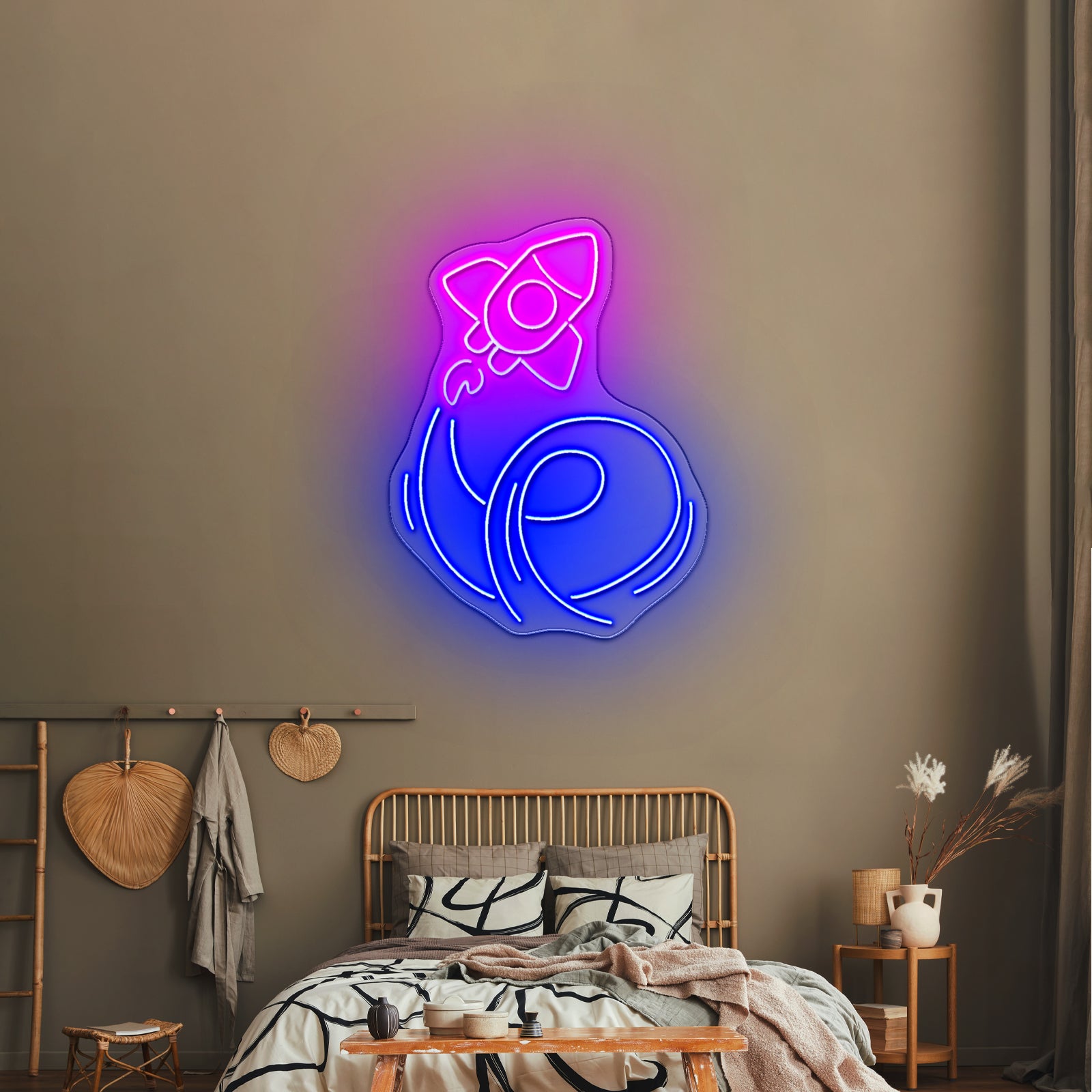 Rocket Neon Signs For Bedroom