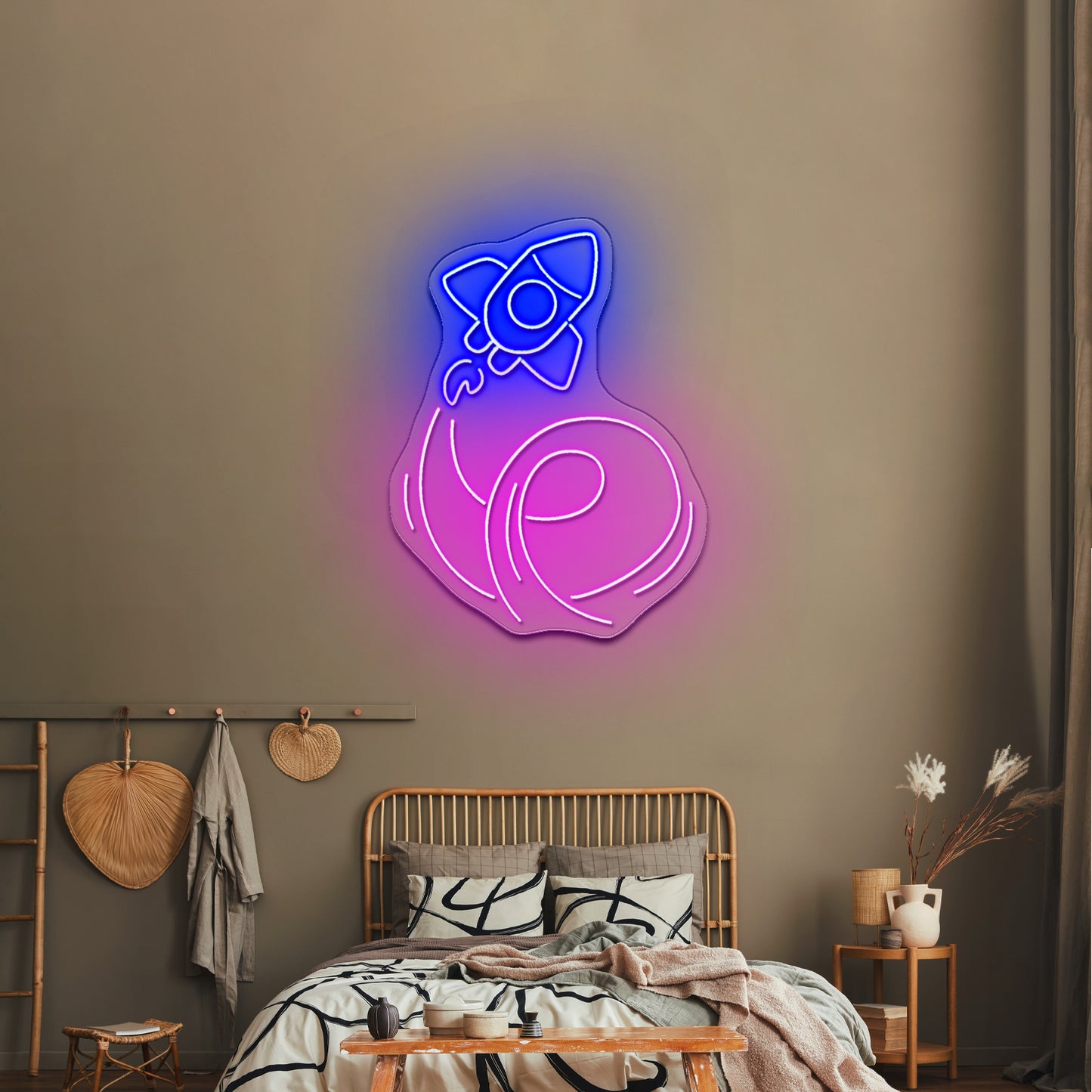 Rocket Neon Signs For Bedroom