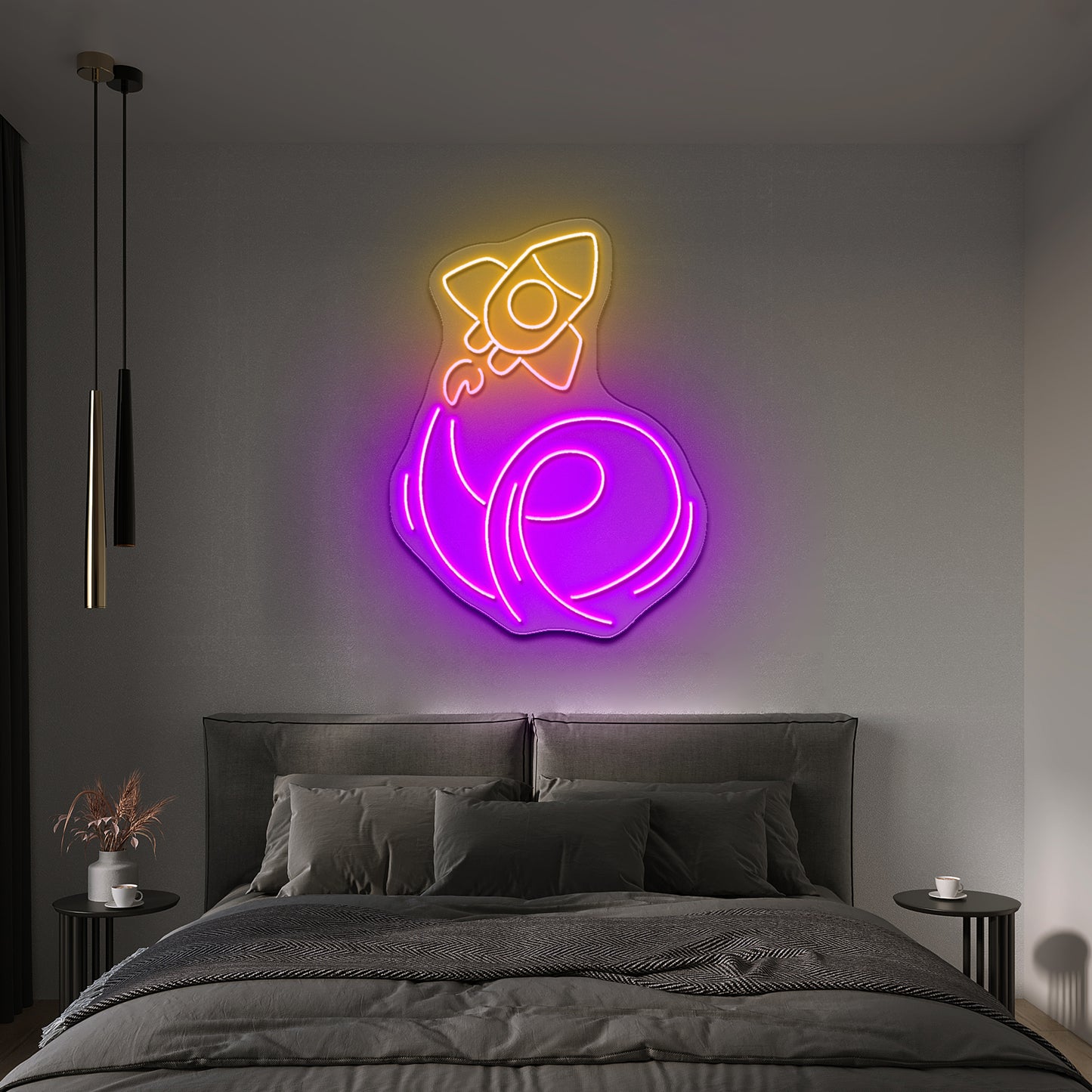 Rocket Neon Signs For Bedroom