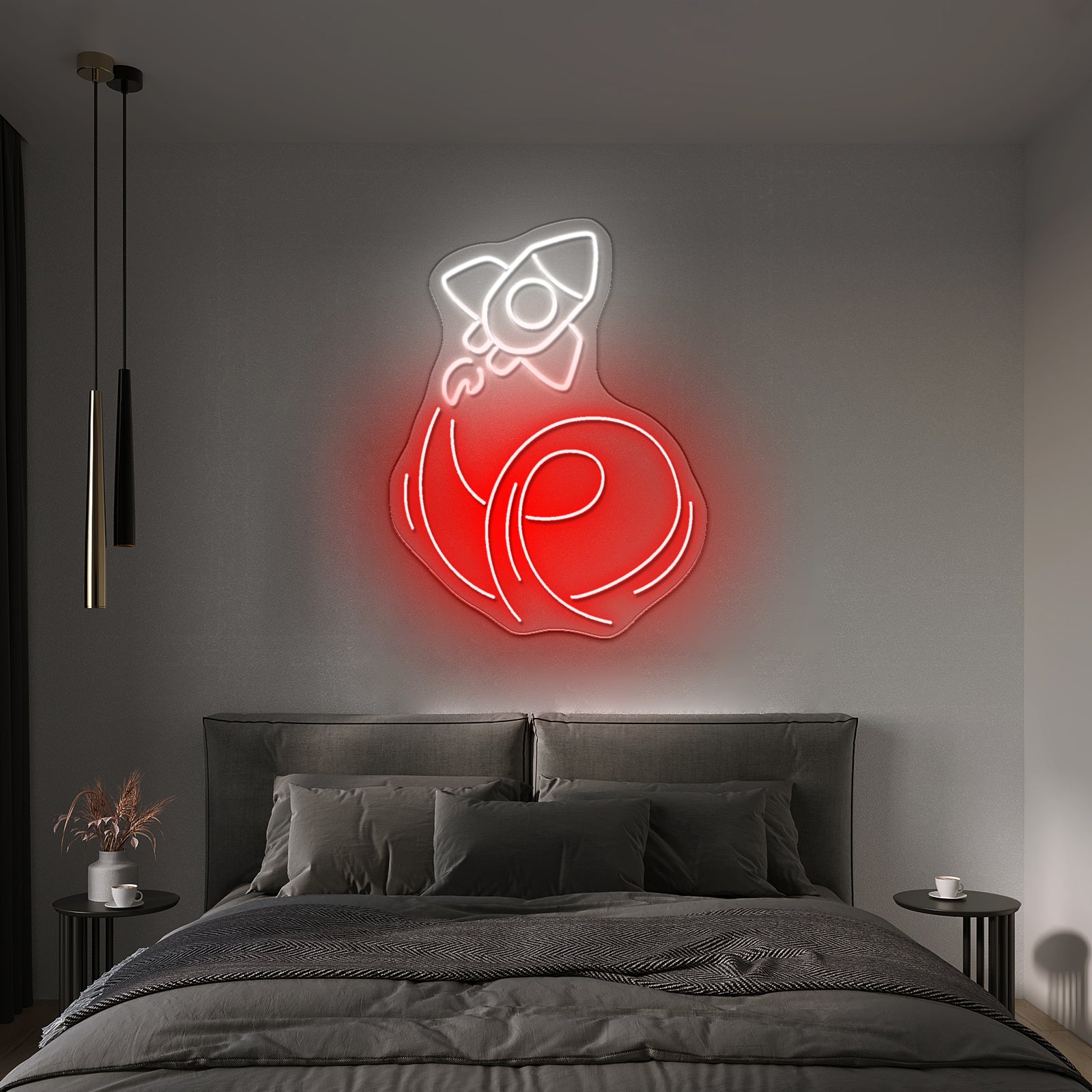 Rocket Neon Signs For Bedroom