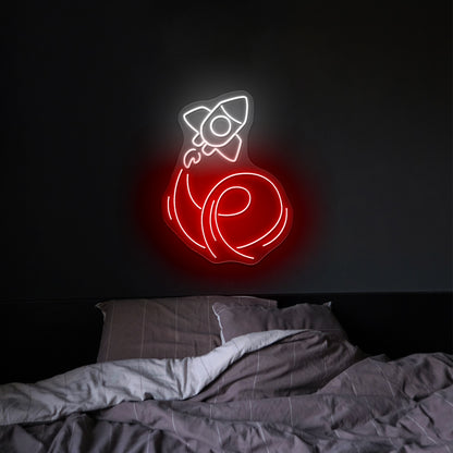 Rocket Neon Signs For Bedroom