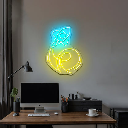 Rocket Neon Signs For Bedroom