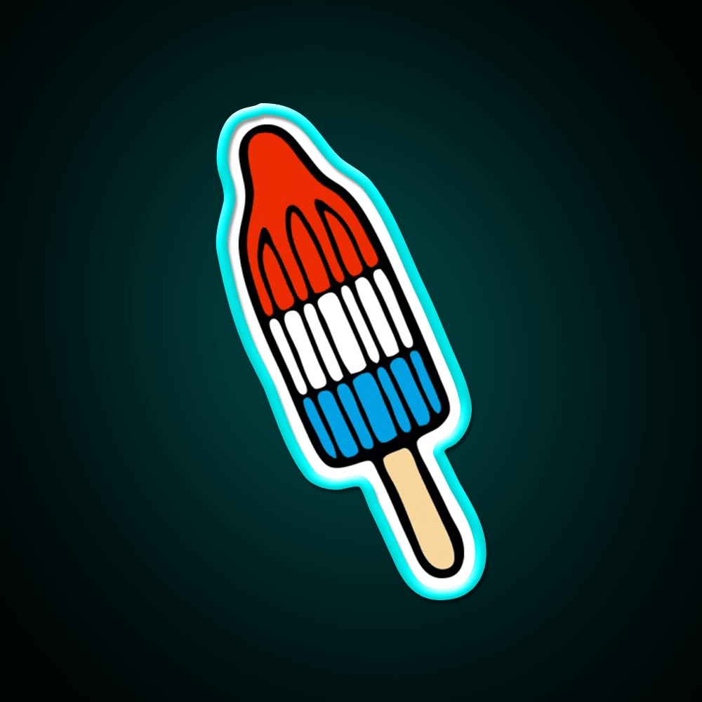 Rocket Popsicle Pattern Snack Food Led Neon Sign Rgb Color - Shineneon