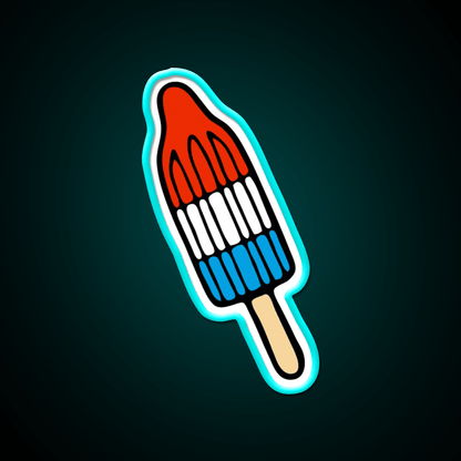 Rocket Popsicle Pattern Snack Food Led Neon Sign Rgb Color - Shineneon