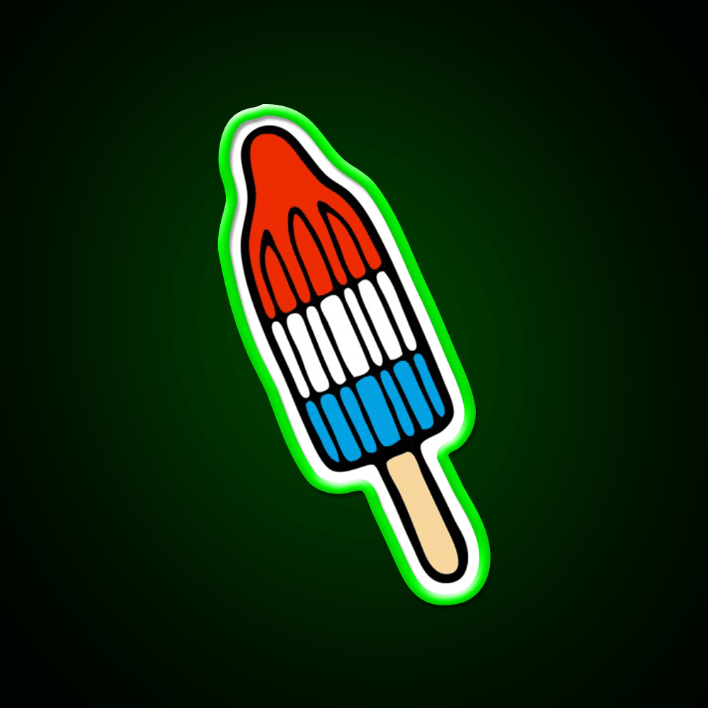 Rocket Popsicle Pattern Snack Food Led Neon Sign Rgb Color - Shineneon