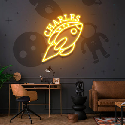 Rocket Space Gifts For Kids Rocket Wall Decor Led Neon Sign | Shineneon