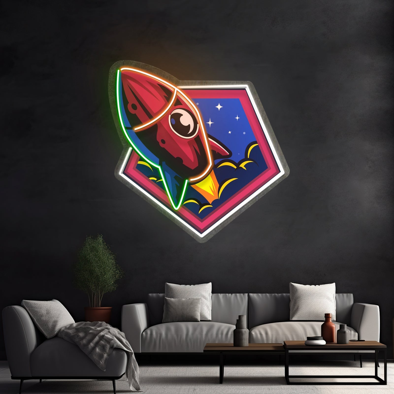 Rocket Space Led Neon Sign Light Custom Led Signs - Shineneon