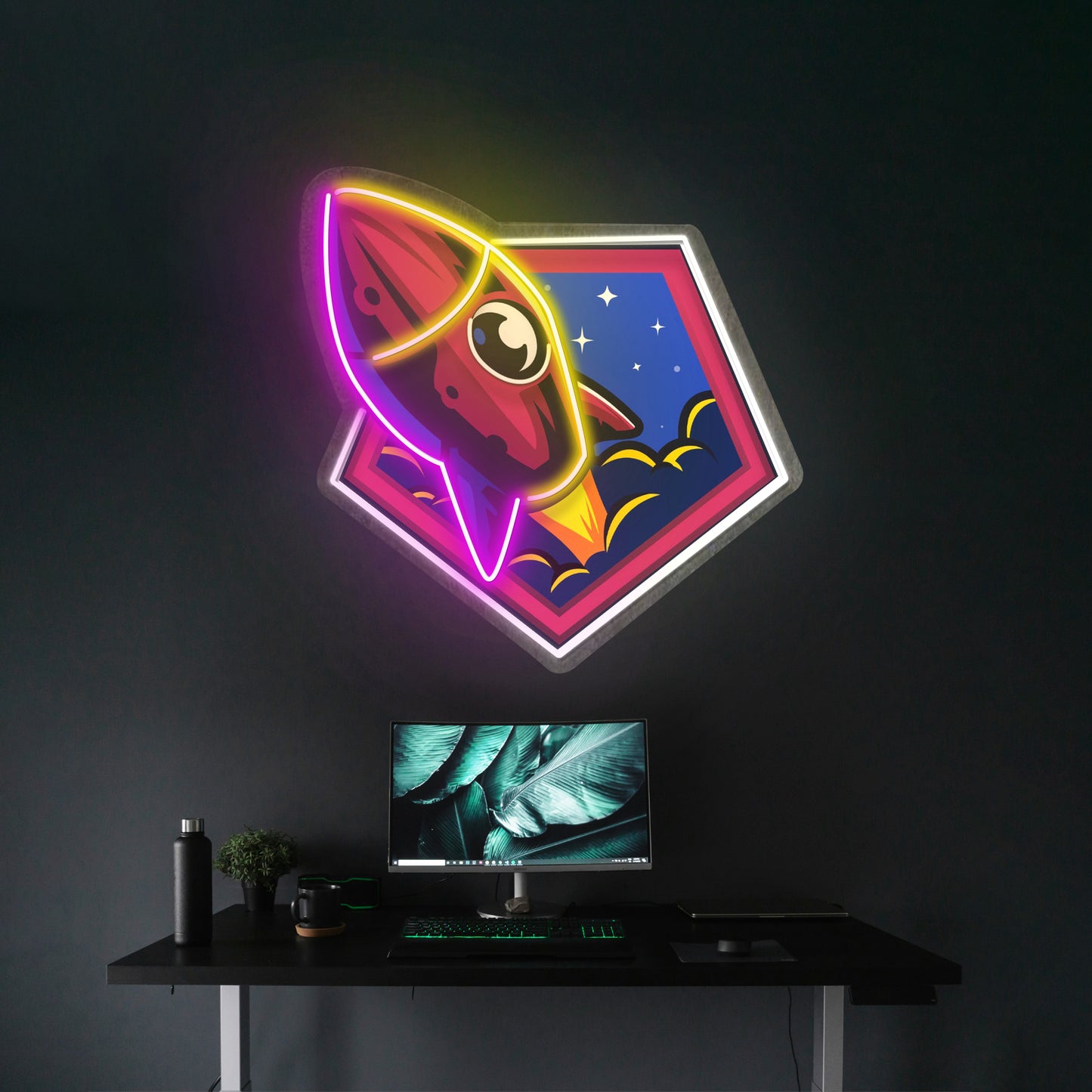 Rocket Space Led Neon Sign Light Custom Led Signs