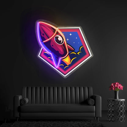 Rocket Space Led Neon Sign Light Custom Led Signs