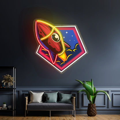 Rocket Space Led Neon Sign Light Custom Led Signs