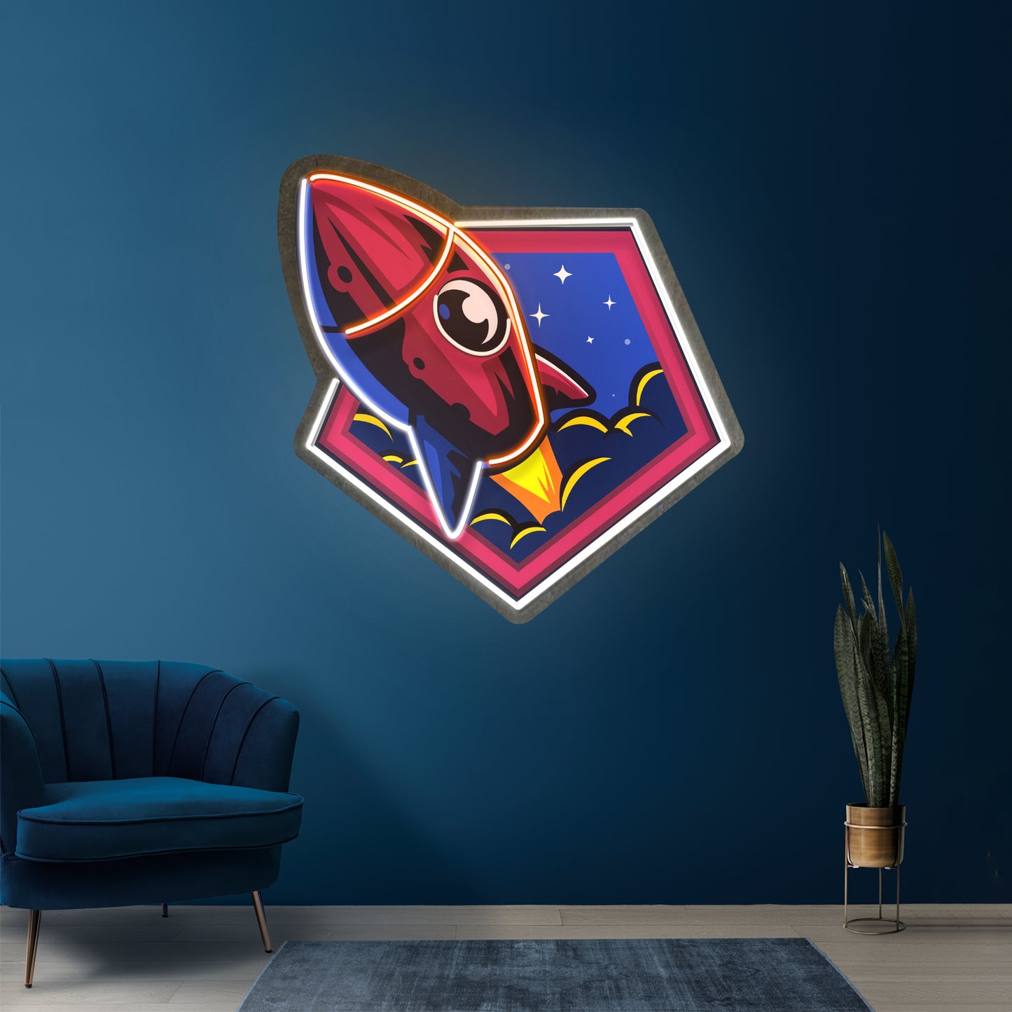 Rocket Space Led Neon Sign Light Custom Led Signs