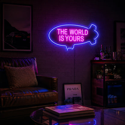 Rocket World Neon Sign LED Neon Sign real lifestyle scene