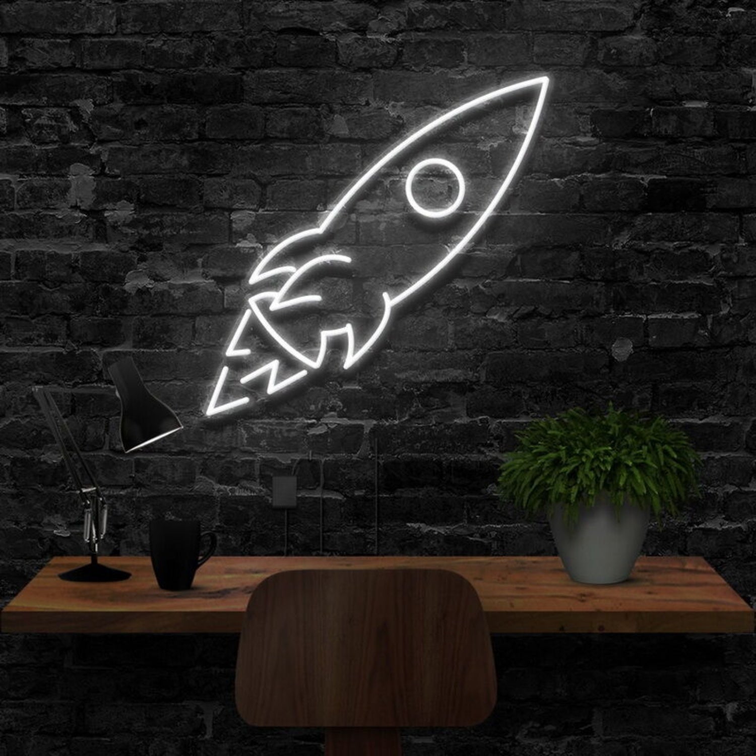 Rocketship Led Neon Sign For Kids Rooms And Space Decor | Shineneon