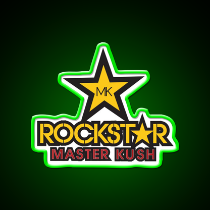 Rockstar Master Kush Hemp Inspired Green Leaf Led Neon Sign Rgb Color - LED neon sign view 8