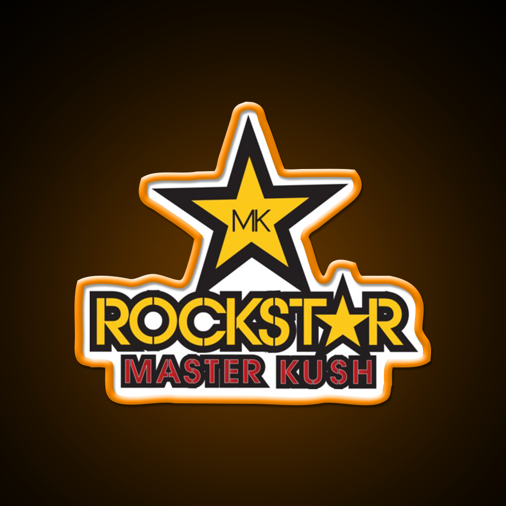 Rockstar Master Kush Hemp Inspired Green Leaf Led Neon Sign Rgb Color - LED neon sign view 6