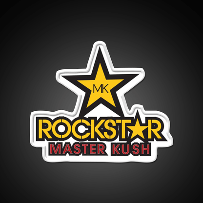 Rockstar Master Kush Hemp Inspired Green Leaf Led Neon Sign Rgb Color - Shineneon