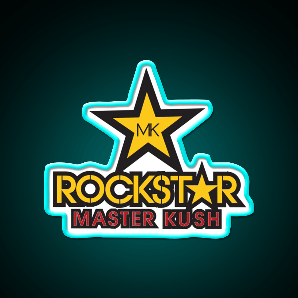Rockstar Master Kush Hemp Inspired Green Leaf Led Neon Sign Rgb Color - Shineneon