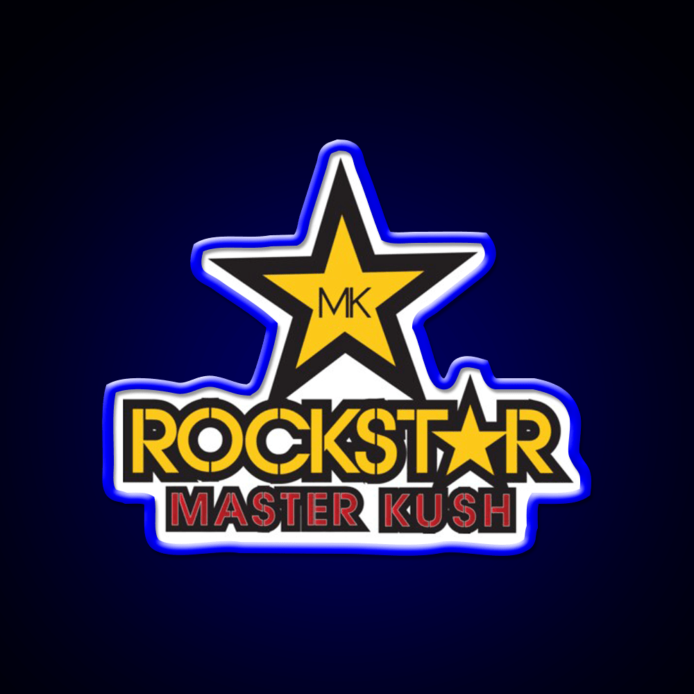 Rockstar Master Kush Hemp Inspired Green Leaf Led Neon Sign Rgb Color - Shineneon