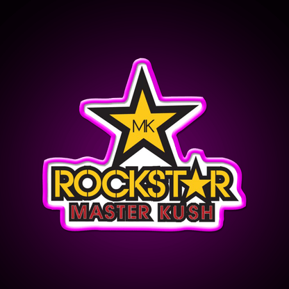 Rockstar Master Kush Hemp Inspired Green Leaf Led Neon Sign Rgb Color - Shineneon