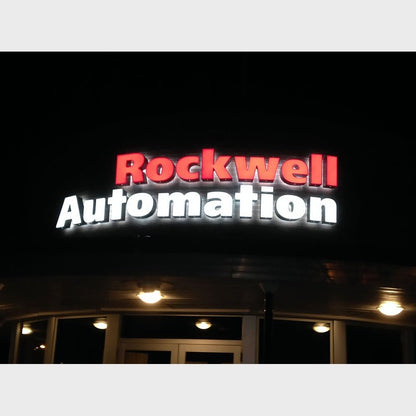 Rockwell Automation 3D Frontlit And Backlit Channel Letter Led Light Sign - Shineneon