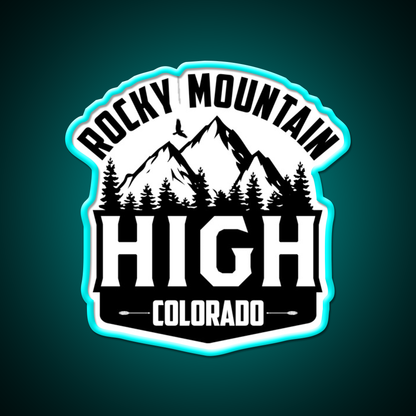 Rocky Mountain High Colorado Hemp Inspired Green Leaf Led Neon Sign Rgb Color - Size and dimension reference