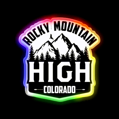 Rocky Mountain High Colorado Hemp Inspired Green Leaf Led Neon Sign Rgb Color - LED neon sign close-up detail
