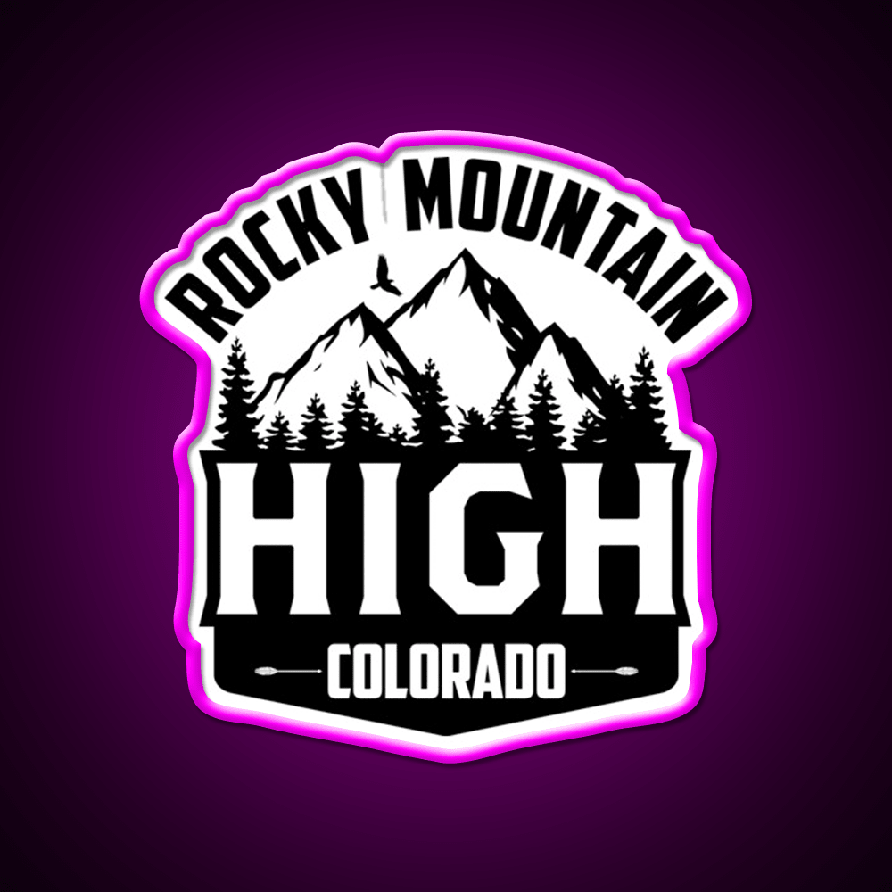 Rocky Mountain High Colorado Hemp Inspired Green Leaf Led Neon Sign Rgb Color - Shineneon
