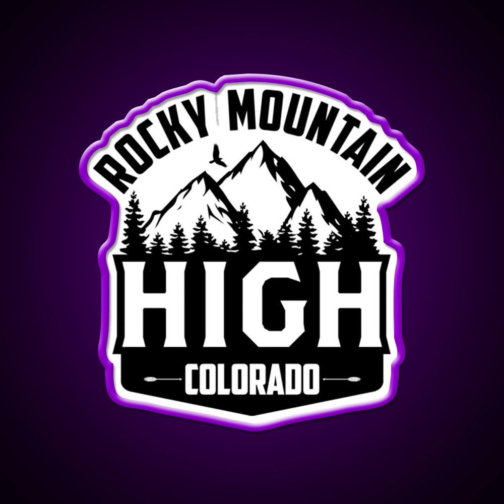 Rocky Mountain High Colorado Hemp Inspired Green Leaf Led Neon Sign Rgb Color - Shineneon