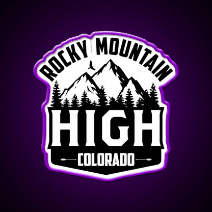 Rocky Mountain High Colorado Hemp Inspired Green Leaf Led Neon Sign Rgb Color - Shineneon