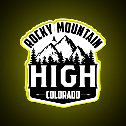 Rocky Mountain High Colorado Hemp Inspired Green Leaf Led Neon Sign Rgb Color - Shineneon