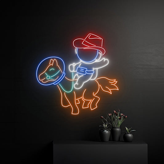 Rodeo Astronaut Neon Sign