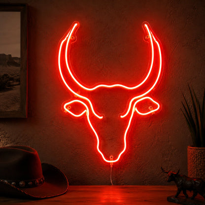 Rodeo Bull Head Neon Sign LED Neon Sign high-converting product image