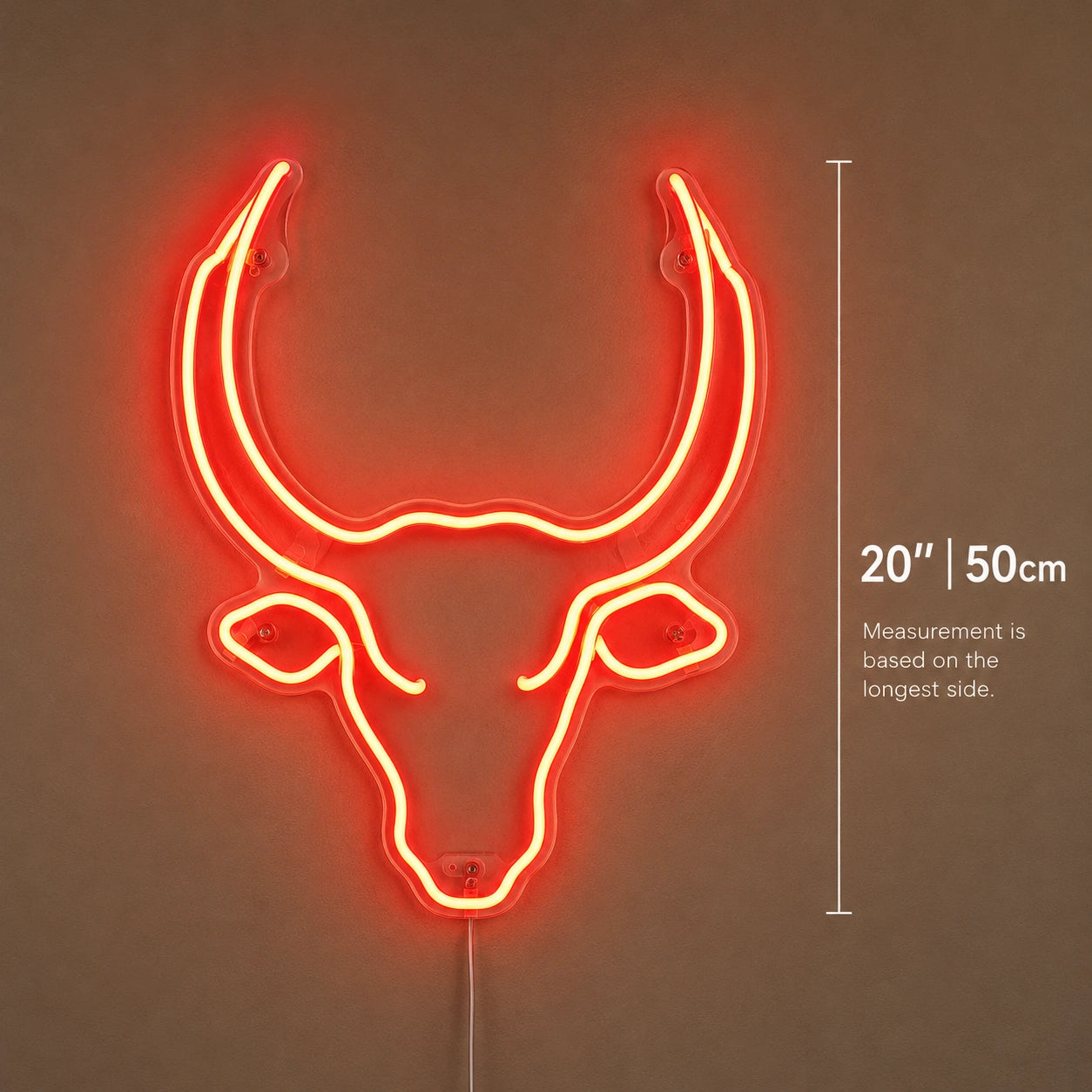 Rodeo Bull Head Neon Sign LED Neon Sign size image