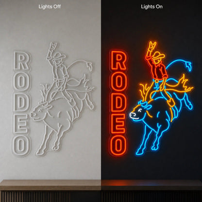 Rodeo Bull Rider LED Neon Sign - Shineneon