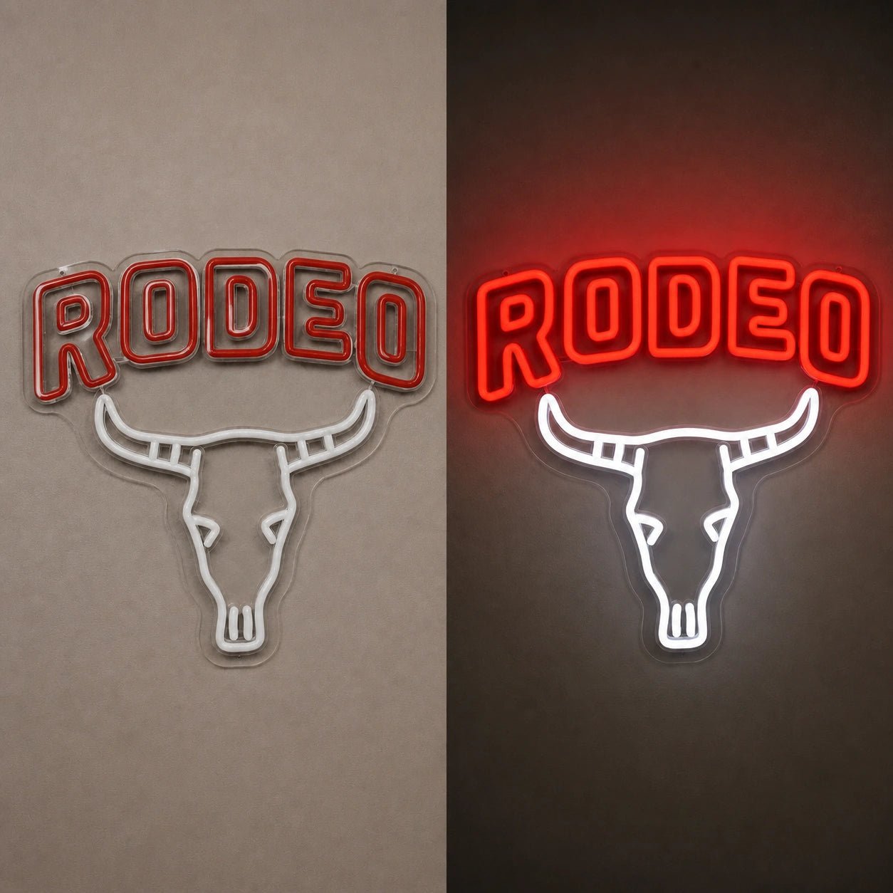 Rodeo Bull Skull Vintage LED Neon Sign - Shineneon