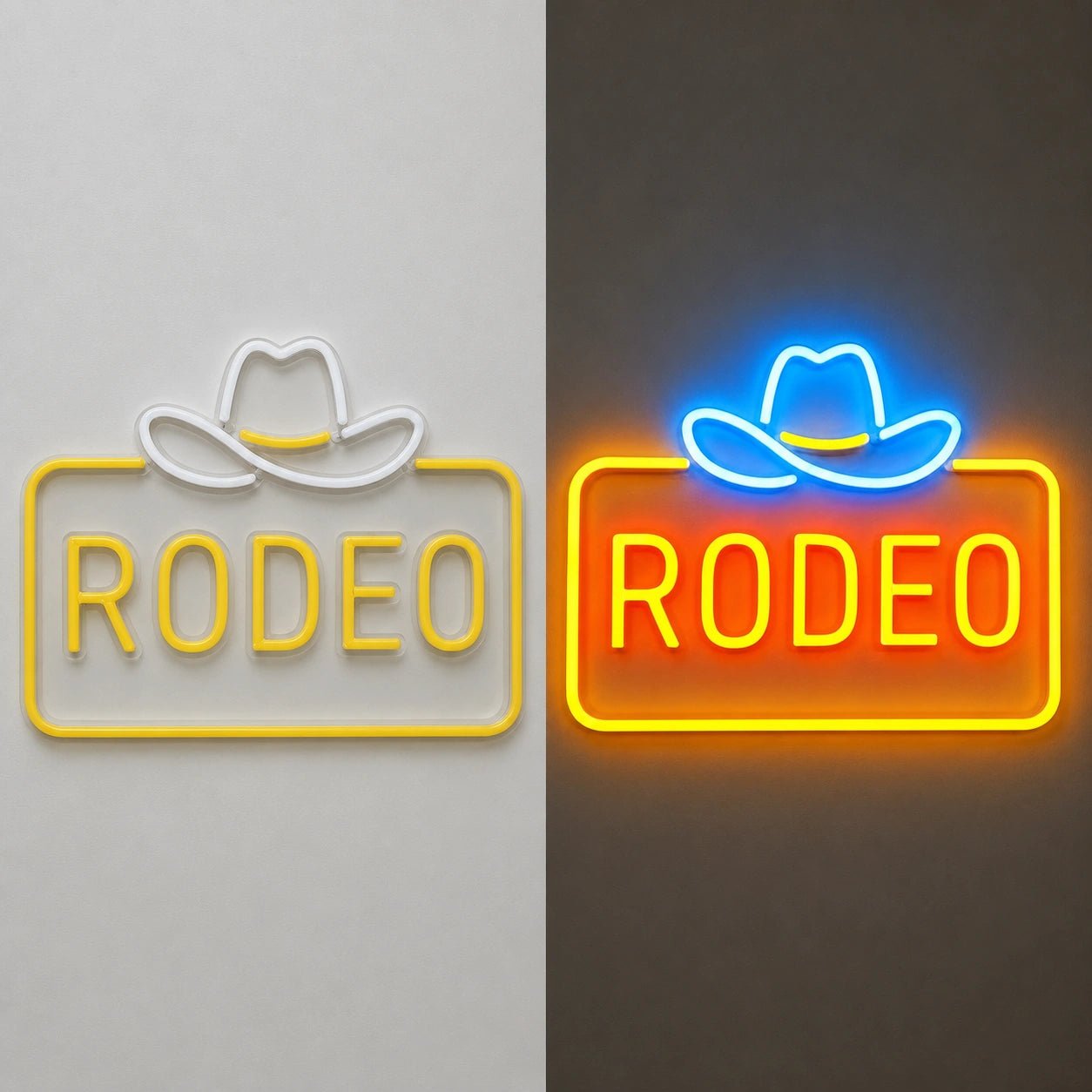 Rodeo Cowboy Hat Frame Vintage LED Neon Sign - Shineneon