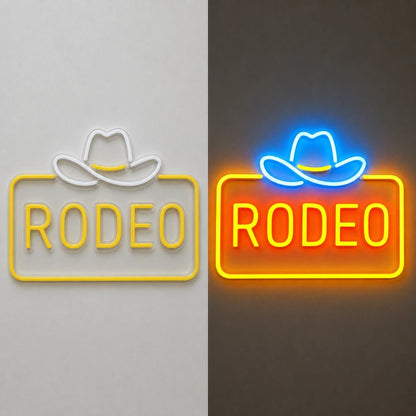 Rodeo Cowboy Hat Frame Vintage LED Neon Sign - Shineneon