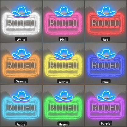 Rodeo Cowboy Hat Frame Vintage LED Neon Sign - Shineneon