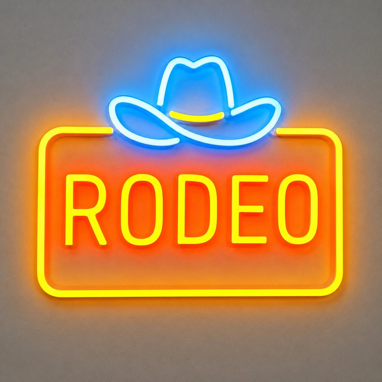 Rodeo Cowboy Hat Frame Vintage LED Neon Sign - Shineneon