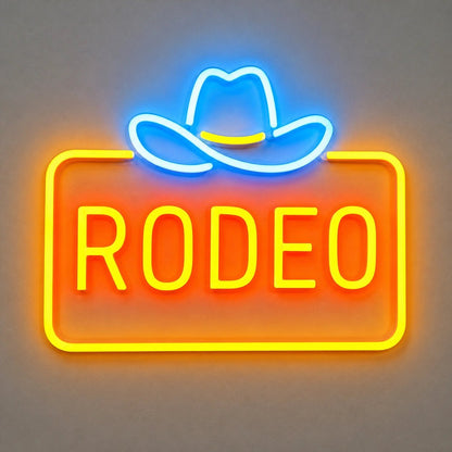 Rodeo Cowboy Hat Frame Vintage LED Neon Sign - Shineneon