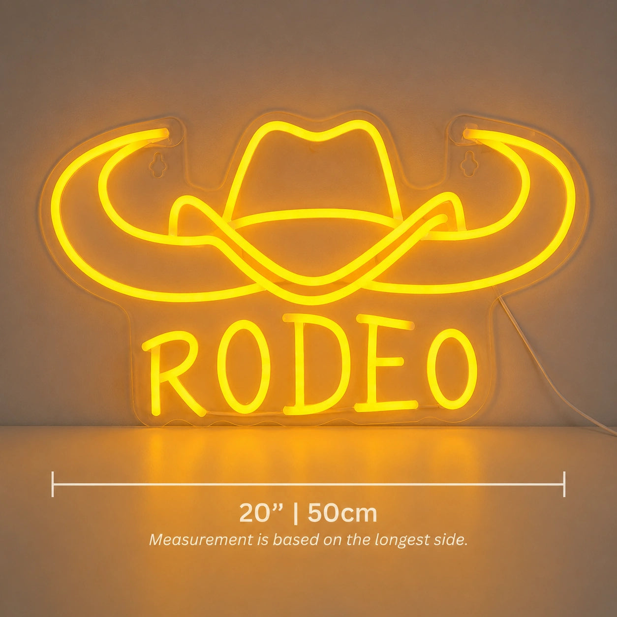 Rodeo Cowboy Hat Neon Sign LED Neon Sign size image