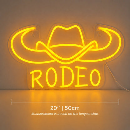 Rodeo Cowboy Hat Neon Sign LED Neon Sign size image