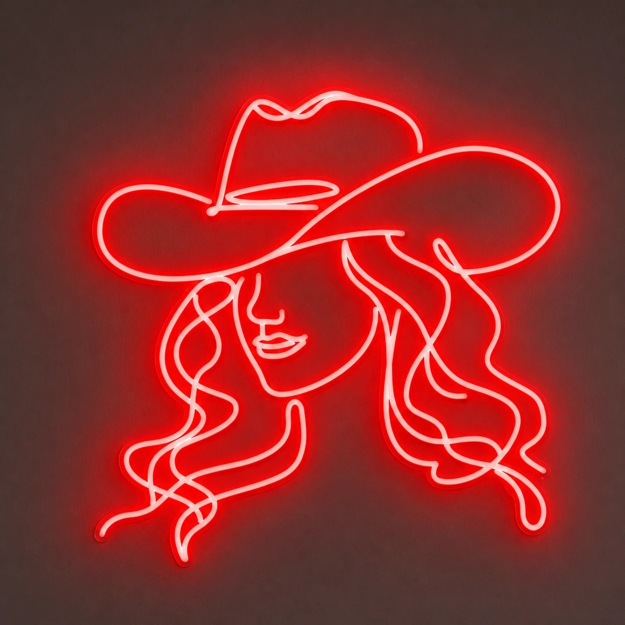 Rodeo Cowgirl Face Vintage LED Neon Sign - Shineneon