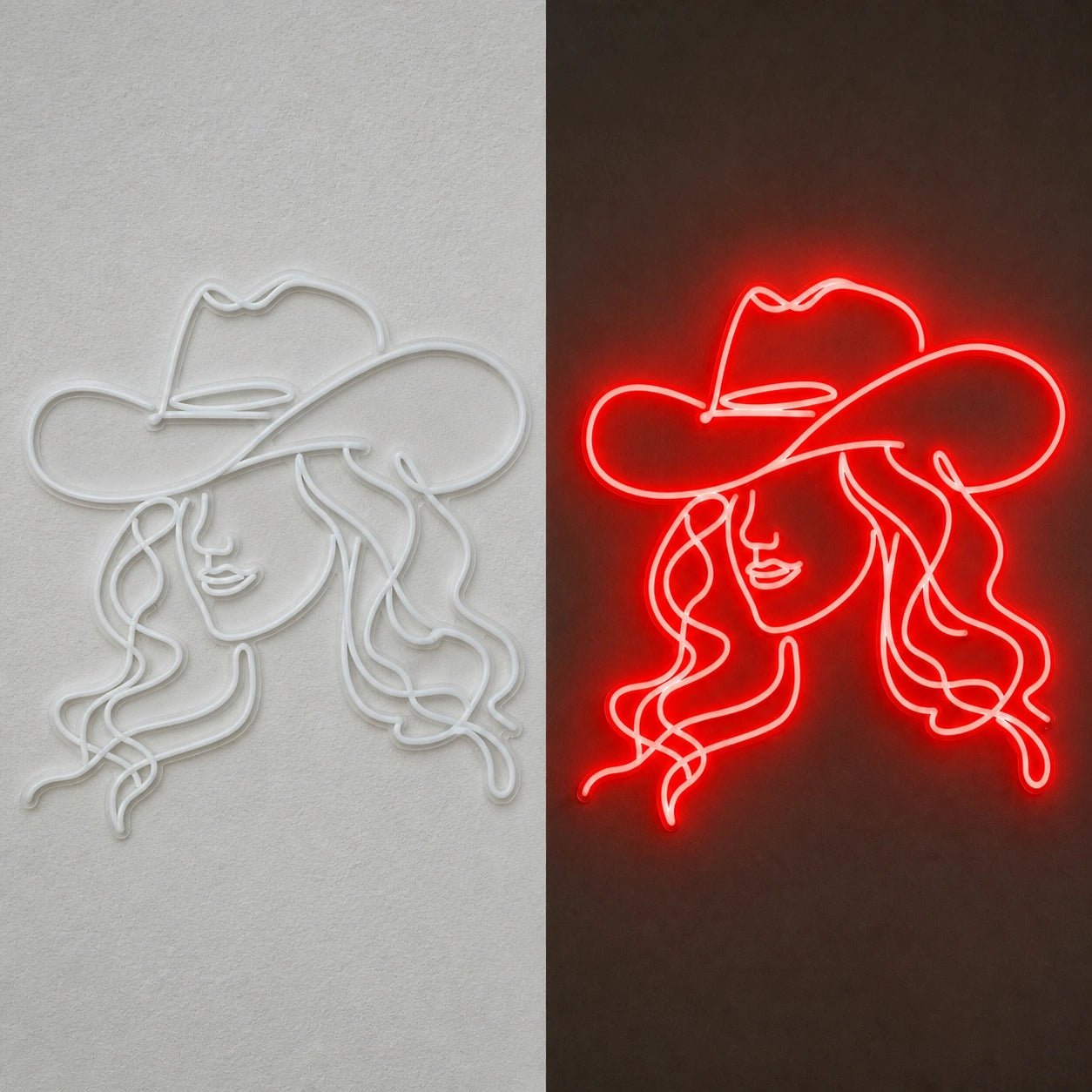Rodeo Cowgirl Face Vintage LED Neon Sign - Shineneon