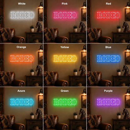 Rodeo Text LED Neon Sign - Shineneon