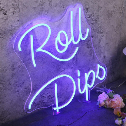 Roll Dips Blue Led Neon Sign - Shineneon