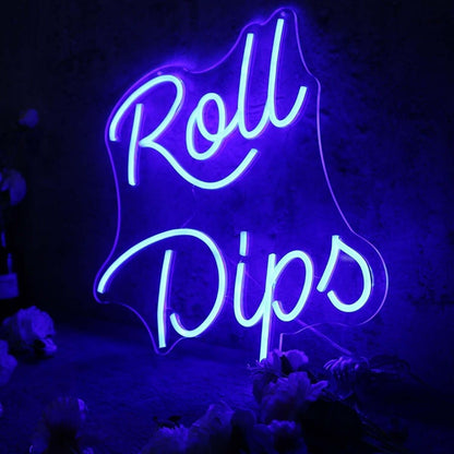 Roll Dips Blue Led Neon Sign - Shineneon