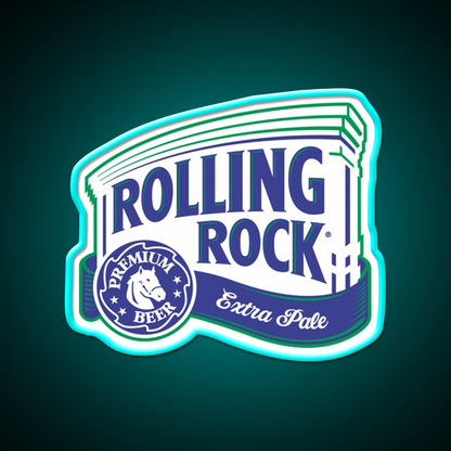 Rolling Rock Beer Bar Decor Led Neon Sign Rgb Color - Size and dimension reference