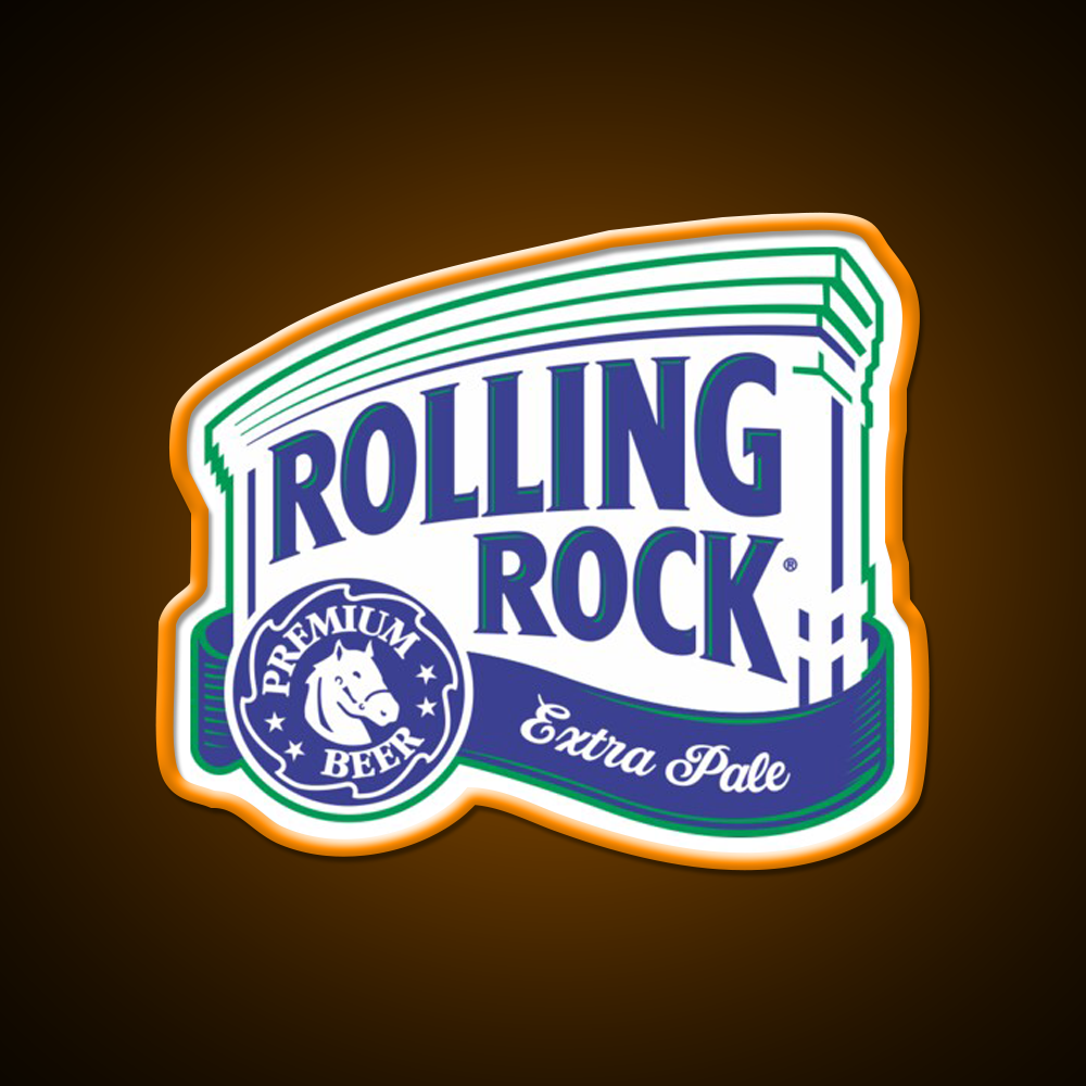 Rolling Rock Beer Bar Decor Led Neon Sign Rgb Color